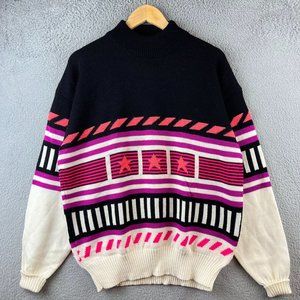 Vintage Head Ski Sweater Womens L wool blend multicolor